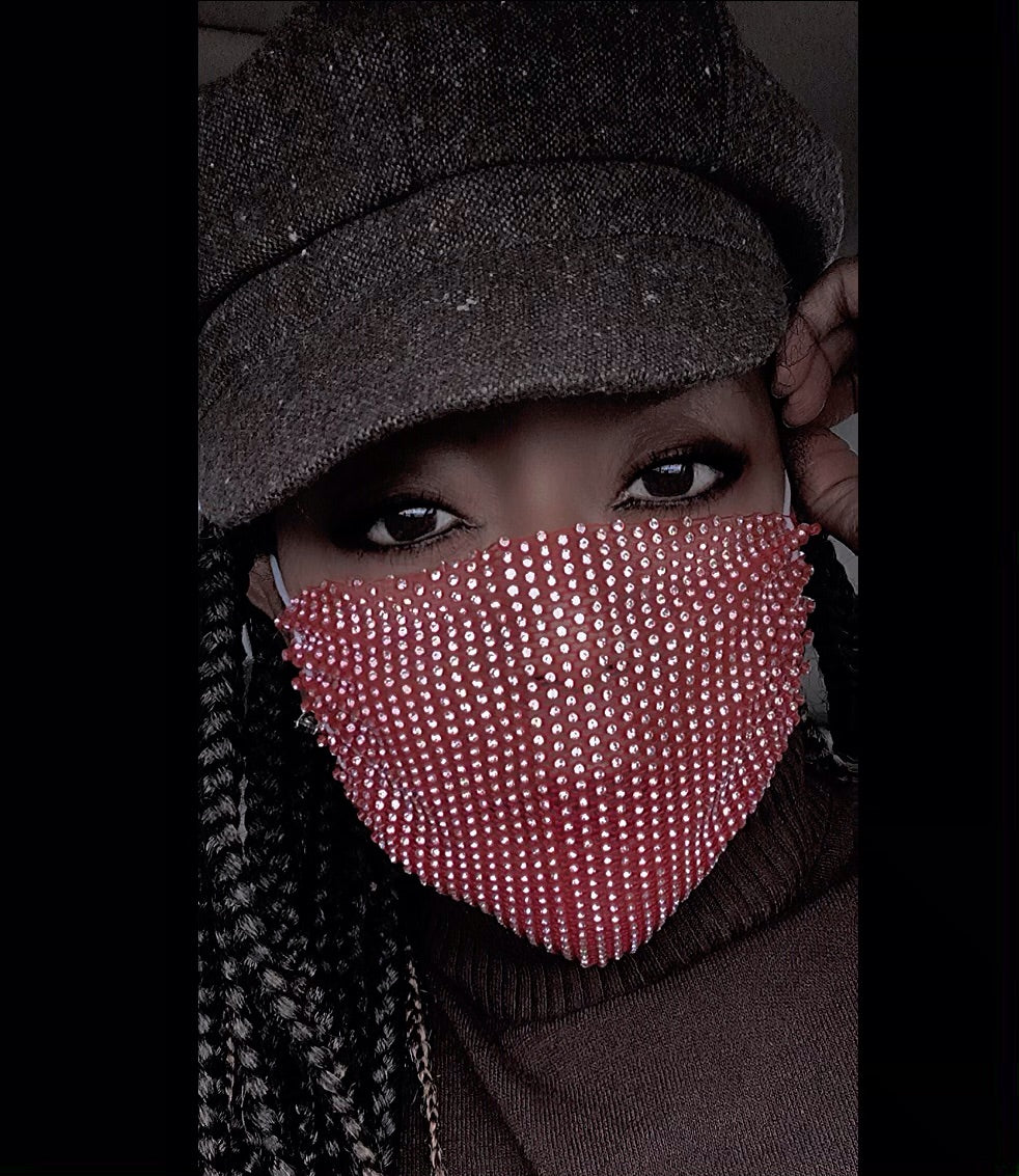Fashion Mask (Sheer Burgundy Color)