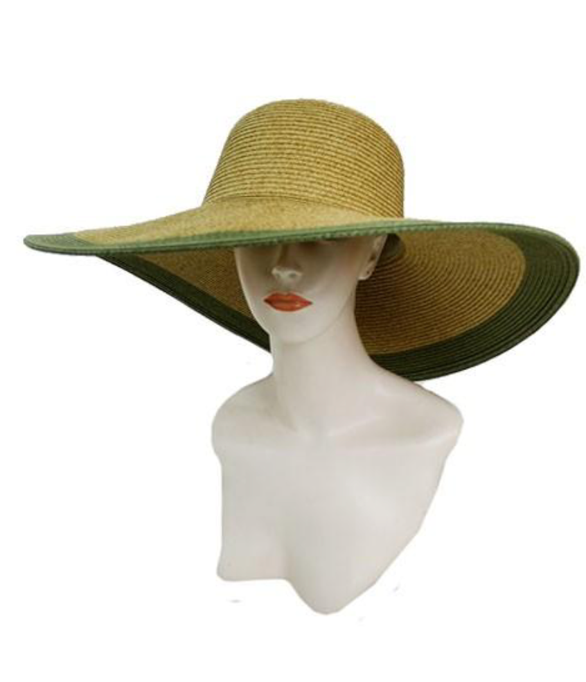 Floppy Sun Hat Two-Tone Olive Green