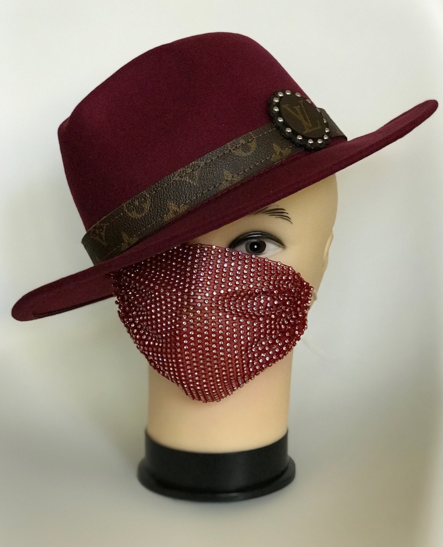 Fashion Mask (Sheer Burgundy Color)