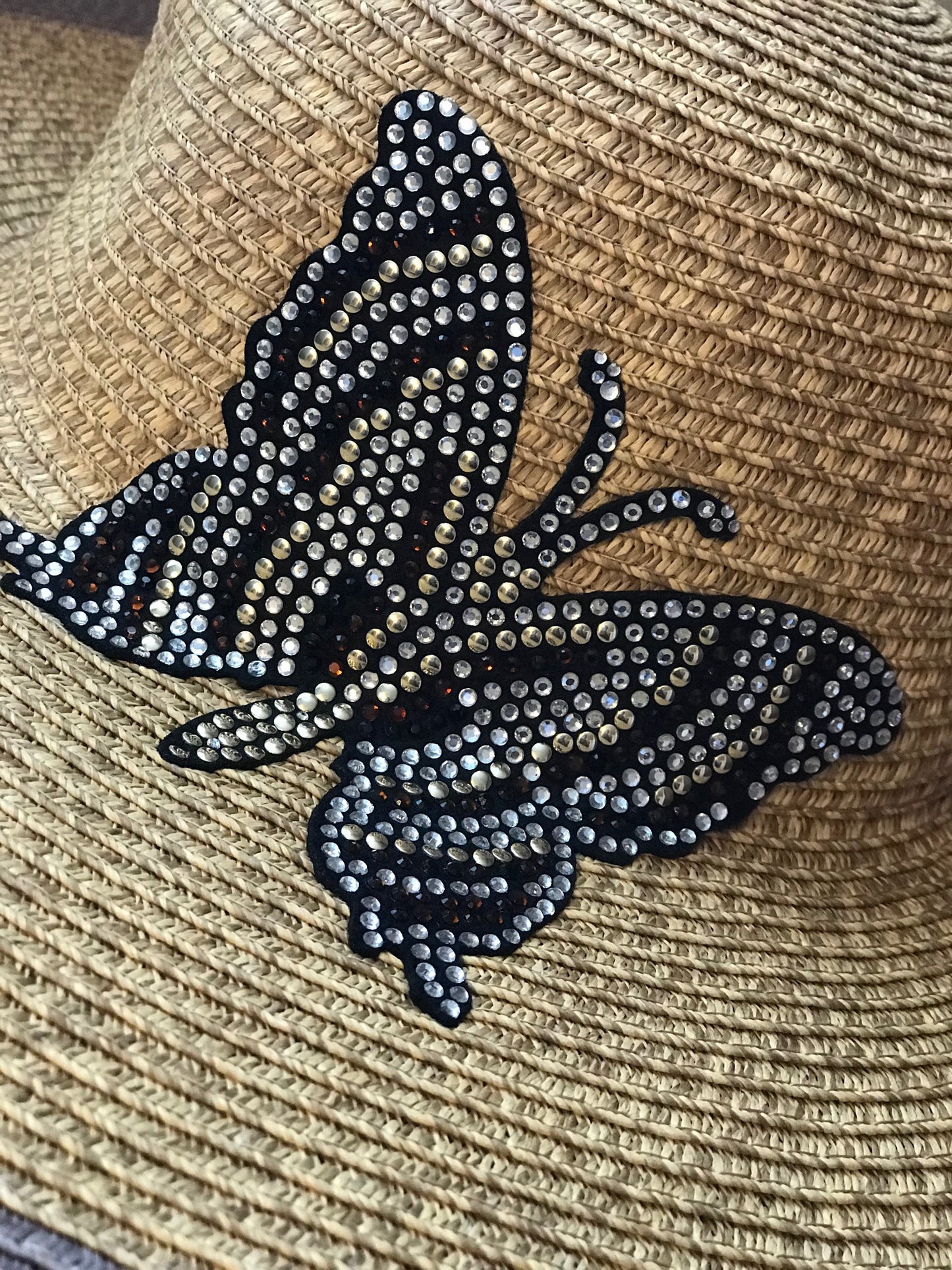 Floppy Sun Butterfly Hat Taupe