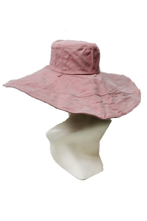 Floppy Sun Fabric Hat Red