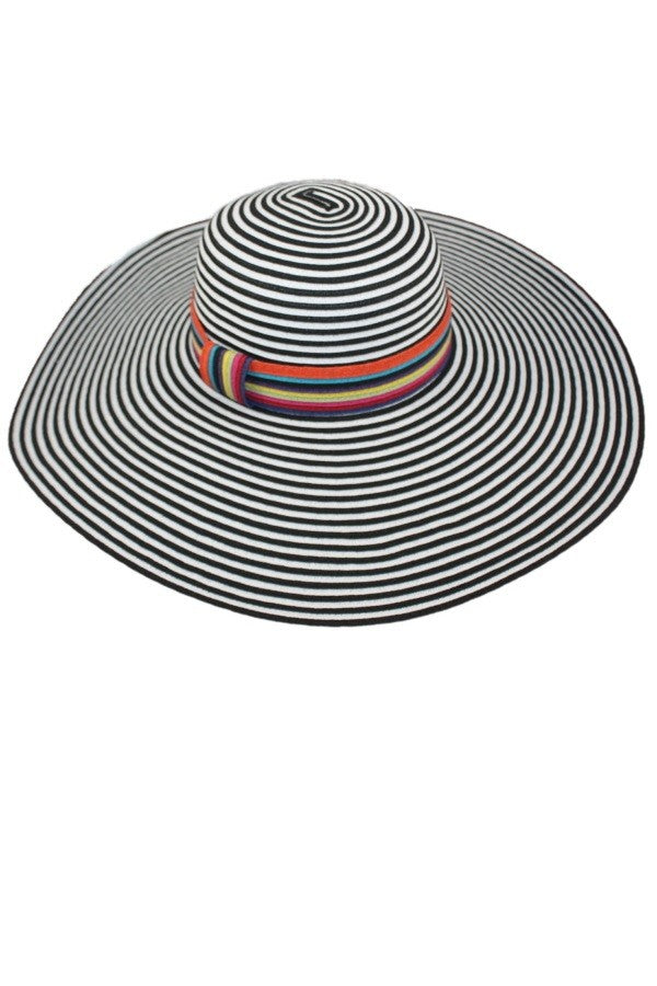 Floppy Sun Hat Rainbow Ribbon