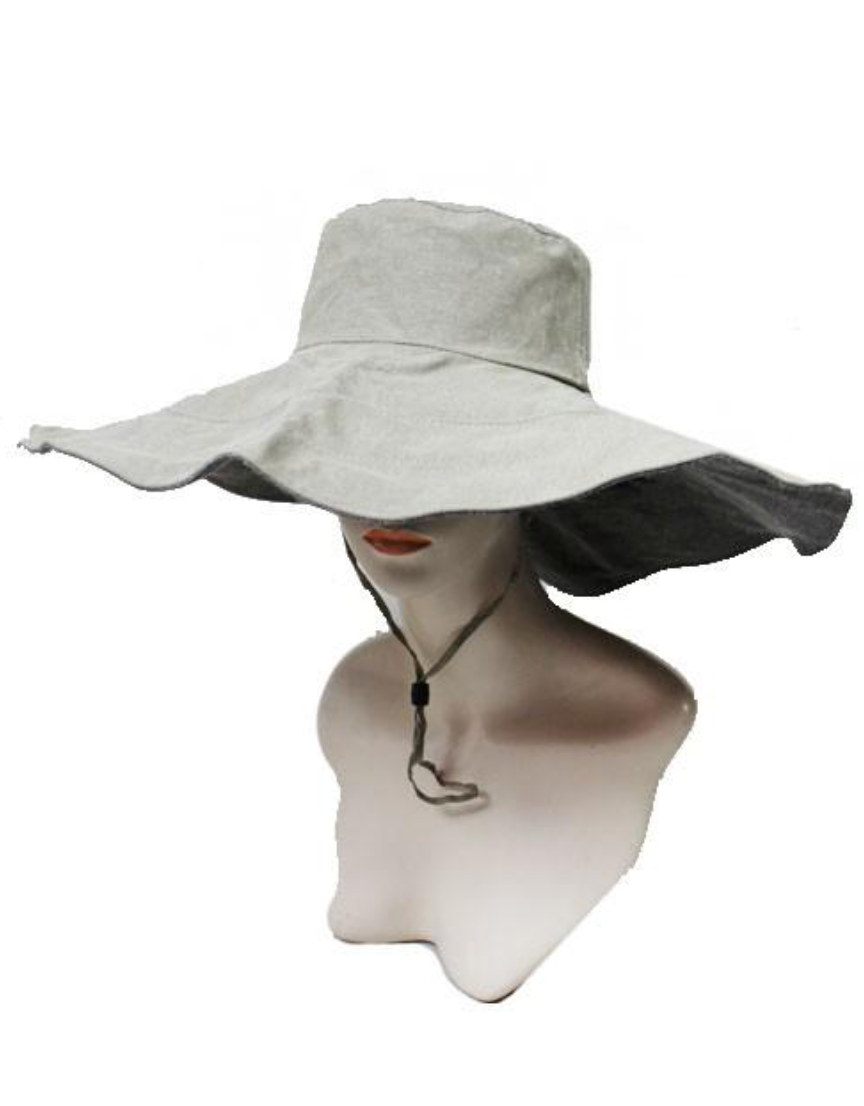 Floppy Sun Fabric Hat Olive Green