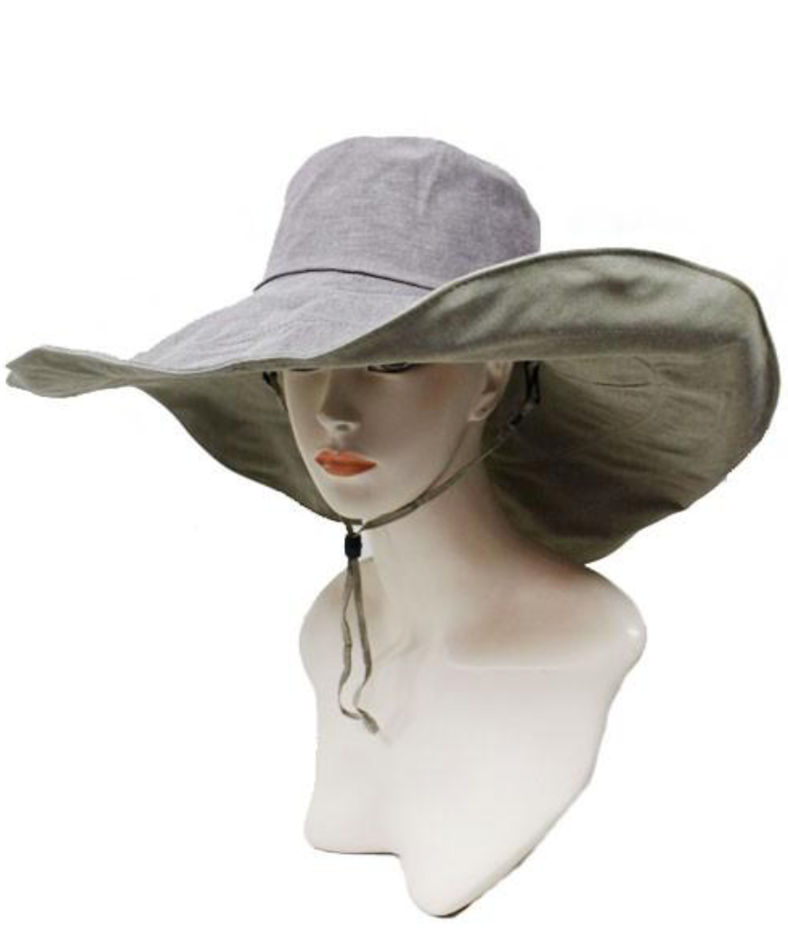 Floppy Sun Fabric Hat Gray