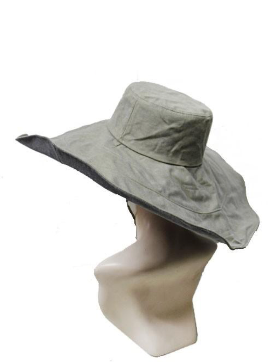 Floppy Sun Fabric Hat Gray