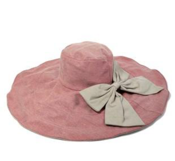 Floppy Sun Fabric Hat Red