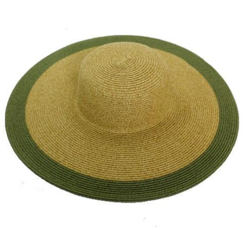 Floppy Sun Hat Two-Tone Olive Green